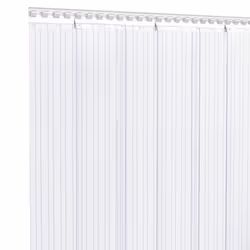 ) vidaXL Strip Curtain Roll Privacy Window Covering Pedestrian Door Strip PVC - white, 200 x 1.6 mm (25 m