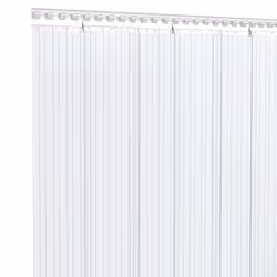 ) vidaXL Strip Curtain Roll Privacy Window Covering Pedestrian Door Strip PVC - white, 200 x 1.6 mm (50 m