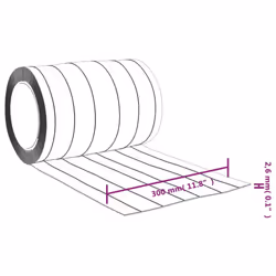 ) vidaXL Strip Curtain Roll Privacy Window Covering Pedestrian Door Strip PVC - white, 300 x 2.6 mm (10 m - Additional view 6