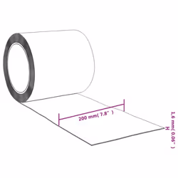 ) vidaXL Strip Curtain Roll Privacy Window Covering Pedestrian Door Strip PVC - red, 200 x 1.6 mm (50 m - Additional view 6