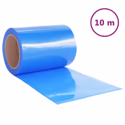 ) vidaXL Strip Curtain Roll Privacy Window Covering Pedestrian Door Strip PVC - blue, 300 x 2.6 mm (10 m