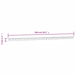 vidaXL Mounting Rail Suspension Rail Curtain Rail Track Silver Stainless Steel - Additional view 6