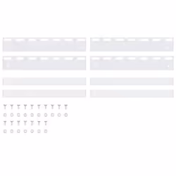 ) vidaXL Connecting Plates Curtain Mounting Plate 6 pcs Silver Stainless Steel - 28 cm (4 pcs