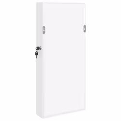 vidaXL Mirror Jewellery Cabinet Jewelry Armoire Mirror Wall Mounted Cabinet - white - Additional view 6