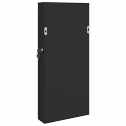 vidaXL Mirror Jewellery Cabinet Jewelry Armoire Mirror Wall Mounted Cabinet - black - Additional view 6
