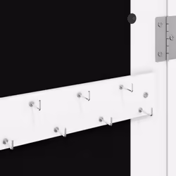 vidaXL Mirror Jewellery Cabinet Jewelry Armoire Mirror Wall Mounted Black - white - Additional view 7