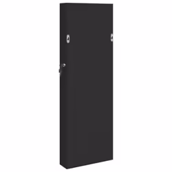 vidaXL Mirror Jewellery Cabinet Jewelry Armoire Mirror Wall Mounted Black - black - Additional view 6