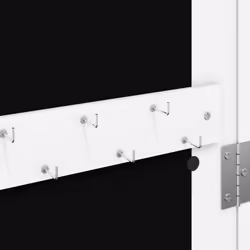 vidaXL Mirror Jewellery Cabinet Jewelry Armoire Mirror Wall Mounted White - white - Additional view 7