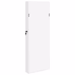 vidaXL Mirror Jewellery Cabinet Jewelry Armoire Mirror Organiser Wall Mounted - white, 37.5 x 10 x 106 cm - Additional view 6