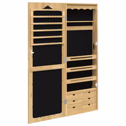 vidaXL Mirror Jewellery Cabinet Jewelry Armoire Mirror Organiser Wall Mounted