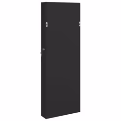 vidaXL Mirror Jewellery Cabinet Cupboard with LED Lights Wall Mounted White - black - Additional view 5