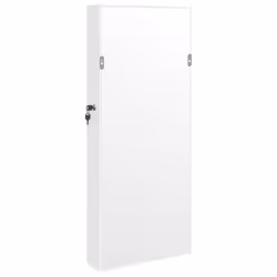 vidaXL Mirror Jewellery Cabinet Cupboard with LED Lights Wall Mounted White - white - Additional view 5