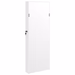 vidaXL Mirror Jewellery Cabinet Cupboard with LED Lights Wall Mounted White - white - Additional view 5