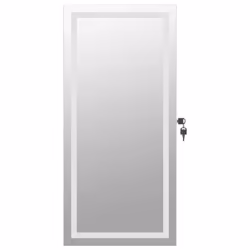 vidaXL Mirror Jewellery Cabinet Mirror Armoire with LED Lights Wall Mounted - white - Additional view 4
