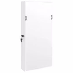 vidaXL Mirror Jewellery Cabinet Mirror Armoire with LED Lights Wall Mounted - white - Additional view 6