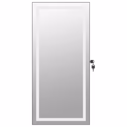 vidaXL Mirror Jewellery Cabinet Mirror Armoire with LED Lights Wall Mounted - black - Additional view 4