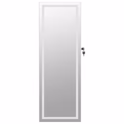 vidaXL Mirror Jewellery Cabinet Mirror Armoire with LED Lights Wall Mounted - white - Additional view 4