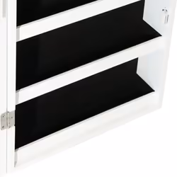 vidaXL Mirror Jewellery Cabinet with LED Lights Wall Mounted Jewellery Storage - white - Additional view 8