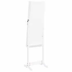 vidaXL Mirror Jewellery Cabinet with LED Lights Free Standing Mirror White - white - Additional view 5