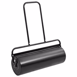 vidaXL Garden Lawn Roller Rolling Lawn Aerator Grass Roller Black 63 L Iron - with handle, 30 x 90 cm