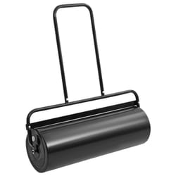 vidaXL Garden Lawn Roller Rolling Lawn Aerator Grass Roller Black 63 L Iron - with handle, 30 x 90 cm