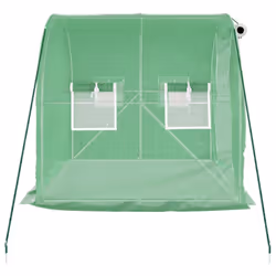 vidaXL Greenhouse Walk in Greenhouse Grow House with Steel Frame Green 4 mÂ² - Additional view 4