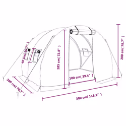 vidaXL Greenhouse Walk in Greenhouse Grow House with Steel Frame Green 6 mÂ²