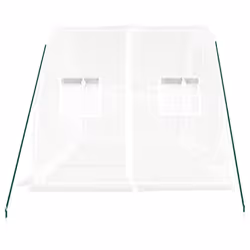vidaXL Greenhouse Walk in Greenhouse Grow House with Steel Frame White 6 mÂ² - Additional view 4