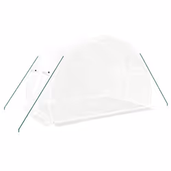 vidaXL Greenhouse Walk in Greenhouse Grow House with Steel Frame White 6 mÂ² - Additional view 5