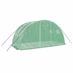 vidaXL Greenhouse Walk in Greenhouse Grow House with Steel Frame Green 8 mÂ²