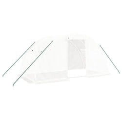 vidaXL Greenhouse Walk in Greenhouse Grow House with Steel Frame White 8 mÂ²