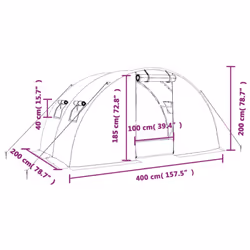 vidaXL Greenhouse Walk in Greenhouse Grow House with Steel Frame White 8 mÂ²
