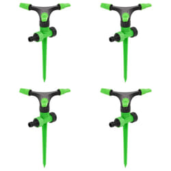 vidaXL Rotating Sprinklers Garden Sprinklers 6 pcs Green and Black ABS and PP