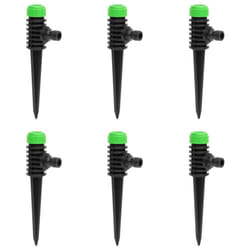 vidaXL Rotating Sprinklers Garden Sprinklers 4 pcs Green and Black ABS and PP