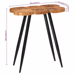 vidaXL Log Bar Table Side Table Dining Table Bistro Table Solid Wood Acacia