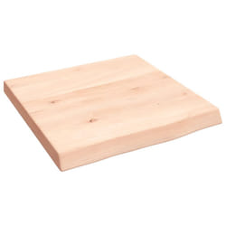 vidaXL Wall Shelf Wooden Floating Shelf Display Shelf Treated Solid Wood Oak - brown, 40 x 40 x 4 cm