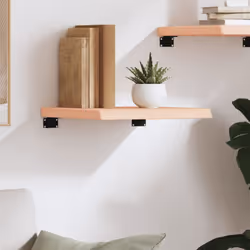 vidaXL Wall Shelf Wooden Floating Shelf Display Shelf Treated Solid Wood Oak - brown, 40 x 40 x 4 cm