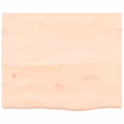 vidaXL Wall Shelf Wooden Floating Shelf Display Shelf Treated Solid Wood Oak - brown, 60 x 50 x 4 cm - Additional view 2