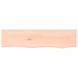 vidaXL Wall Shelf Wooden Floating Shelf Display Shelf Treated Solid Wood Oak - brown, 80 x 20 x 6 cm - Additional view 2