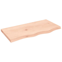 vidaXL Wall Shelf Wooden Floating Shelf Display Shelf Treated Solid Wood Oak - brown, 80 x 40 x 4 cm