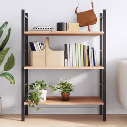 vidaXL Wall Shelf Wooden Floating Shelf Display Shelf Treated Solid Wood Oak - brown, 80 x 60 x 2 cm - Additional view 2
