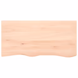vidaXL Wall Shelf Wooden Floating Shelf Display Shelf Treated Solid Wood Oak - brown, 100 x 50 x 2 cm - Additional view 2