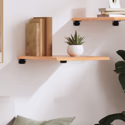 vidaXL Wall Shelf Wooden Floating Shelf Display Shelf Treated Solid Wood Oak - light brown, 40 x 60 x 2 cm - Additional view 2