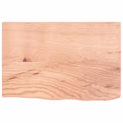 vidaXL Wall Shelf Wooden Floating Shelf Display Shelf Treated Solid Wood Oak - light brown, 60 x 40 x 2 cm - Additional view 2