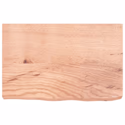 vidaXL Wall Shelf Wooden Floating Shelf Display Shelf Treated Solid Wood Oak - light brown, 60 x 40 x 6 cm - Additional view 2