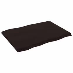 vidaXL Table Top Wooden Desk Top for Table Treated Solid Wood Oak Live Edge - dark grey, 80 x 60 x 4 cm - Additional view 2