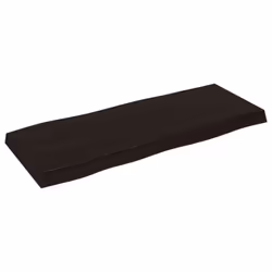 vidaXL Table Top Wooden Desk Top for Table Treated Solid Wood Oak Live Edge - dark grey, 100 x 40 x 6 cm - Additional view 2