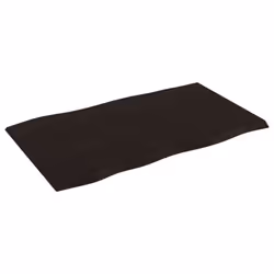 vidaXL Table Top Wooden Desk Top for Table Treated Solid Wood Oak Live Edge - dark grey, 100 x 60 x 2 cm - Additional view 2