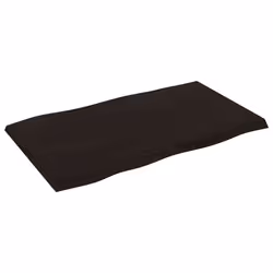 vidaXL Table Top Wooden Desk Top for Table Treated Solid Wood Oak Live Edge - dark grey, 100 x 60 x 4 cm - Additional view 2