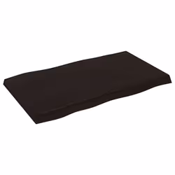 vidaXL Table Top Wooden Desk Top for Table Treated Solid Wood Oak Live Edge - dark grey, 100 x 60 x 6 cm - Additional view 2